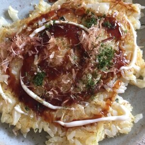 ごはんのお好み焼き風